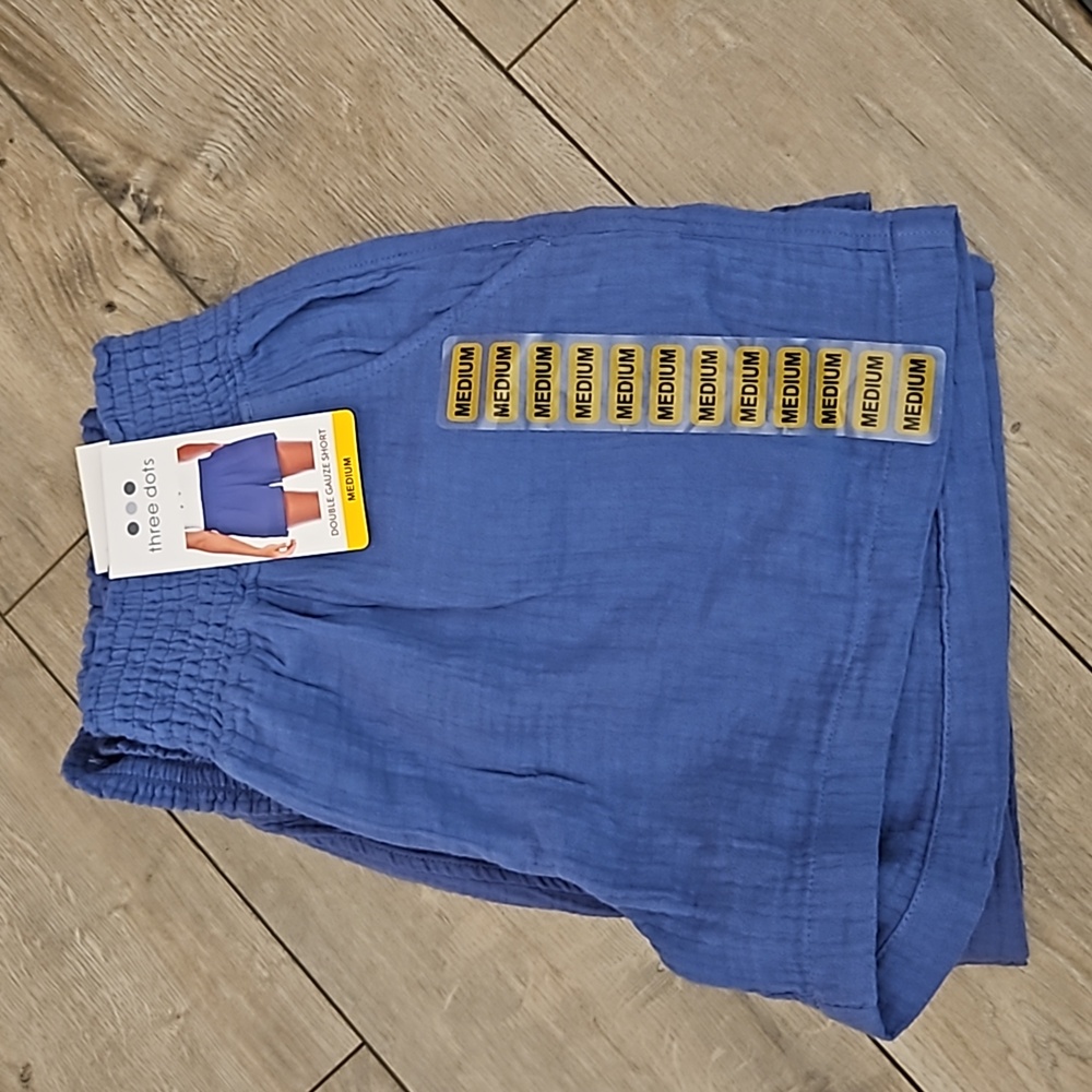 NWT Three Dots Sak 5th AVE Gauze Shorts - Picture 1 of 4